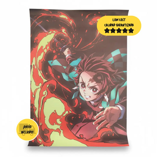 Póster Demon Slayer (Kimetsu no Yaiba) 2D | Edición Alternativa Anime
